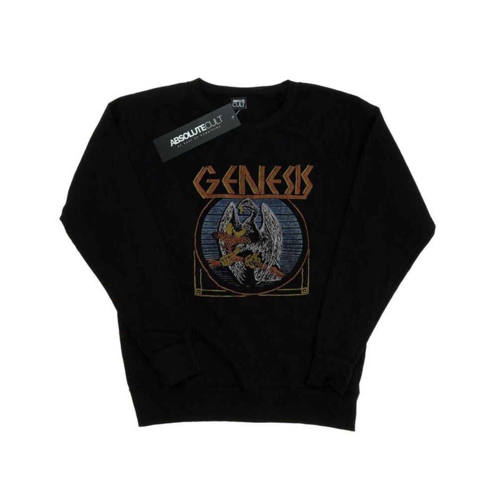 Genesis Womens/Ladies Distressed Eagle Sweatshirt / Black